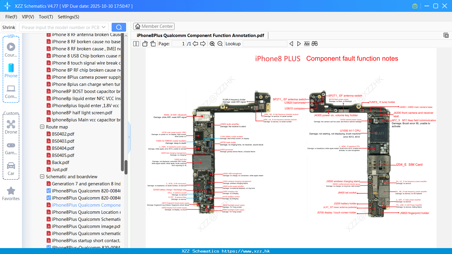 IPhone8Plus Qualcomm Component Function Annotation
